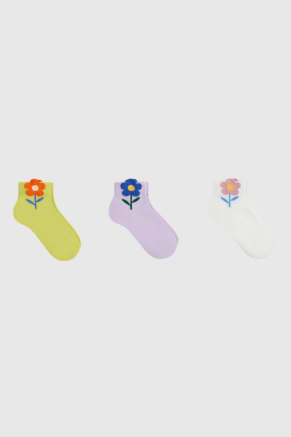 Giant flower ankle socks - Set of 3