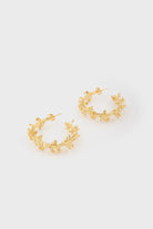 Gold branch hoop earrings_2