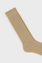 Gold glitter long ribbed socks_2