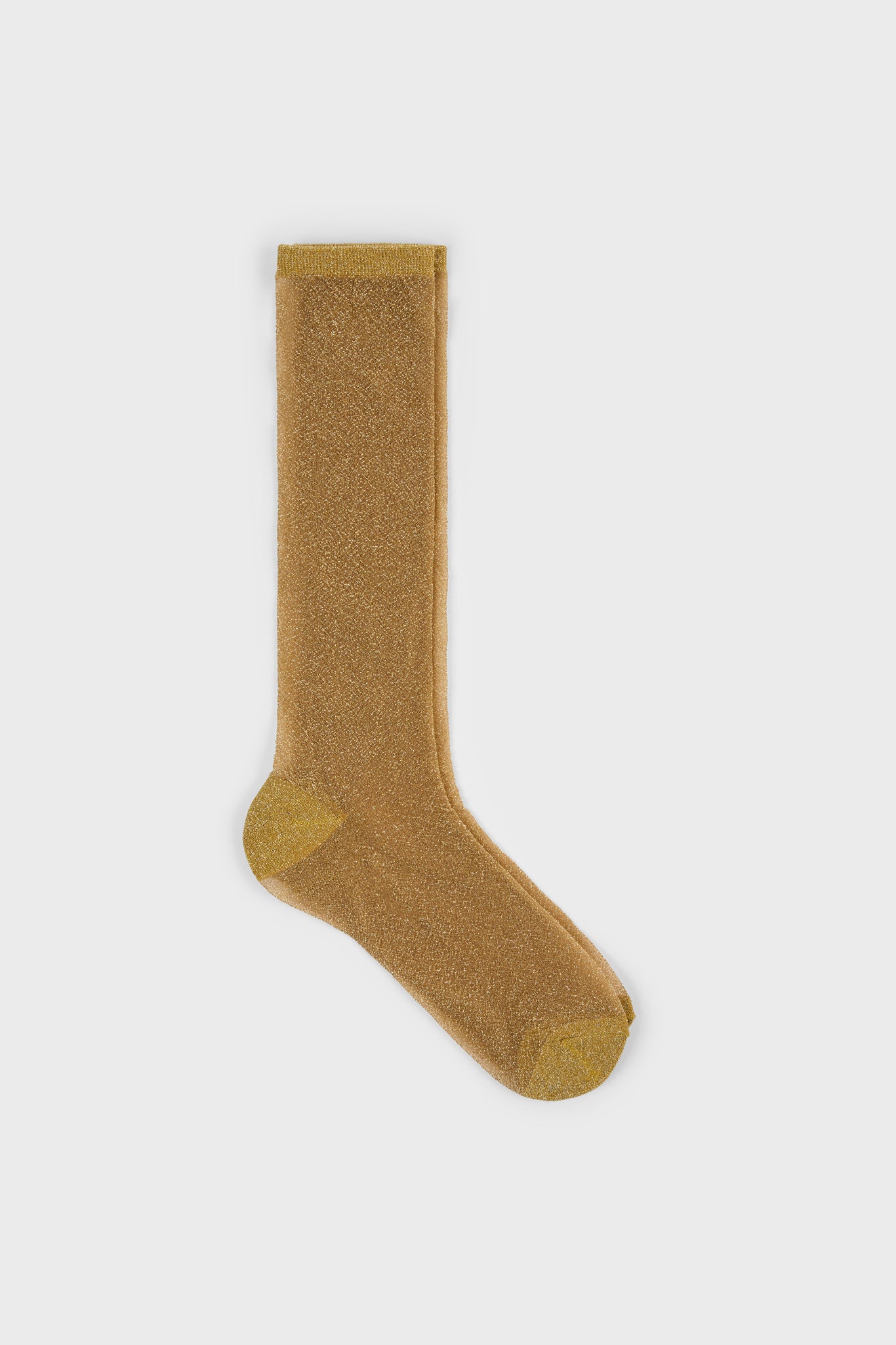 Gold glitter superstar long socks_1