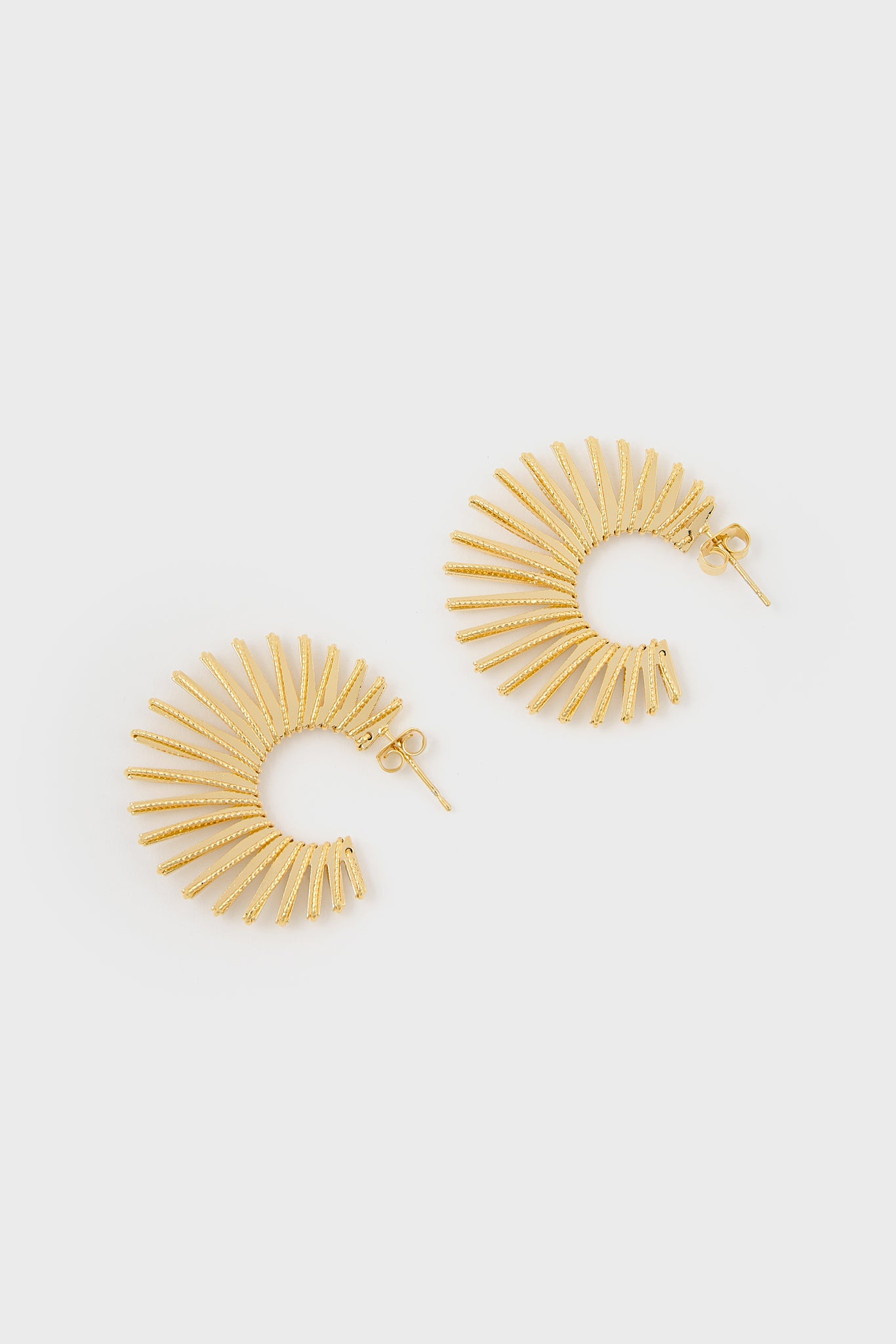 Gold thin starbust hoop earrings_1