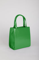 Green PVC mini tote cross body bag_2