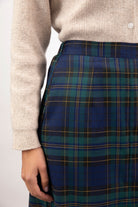 Green and navy tartan skirt_3