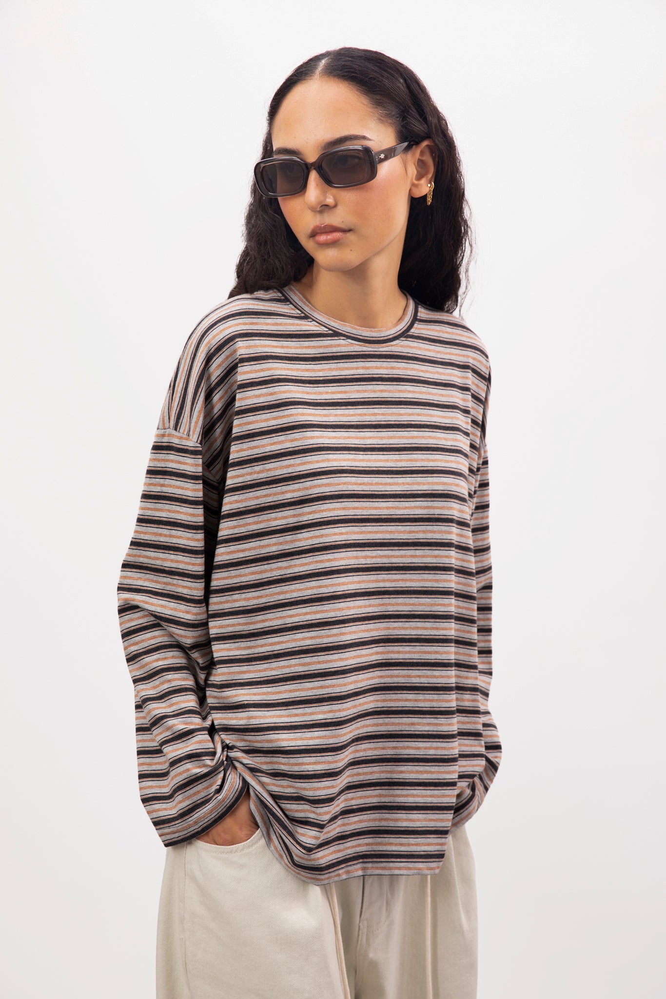 Green multi stripe long sleeve top_2