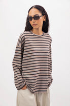 Green multi stripe long sleeve top_2
