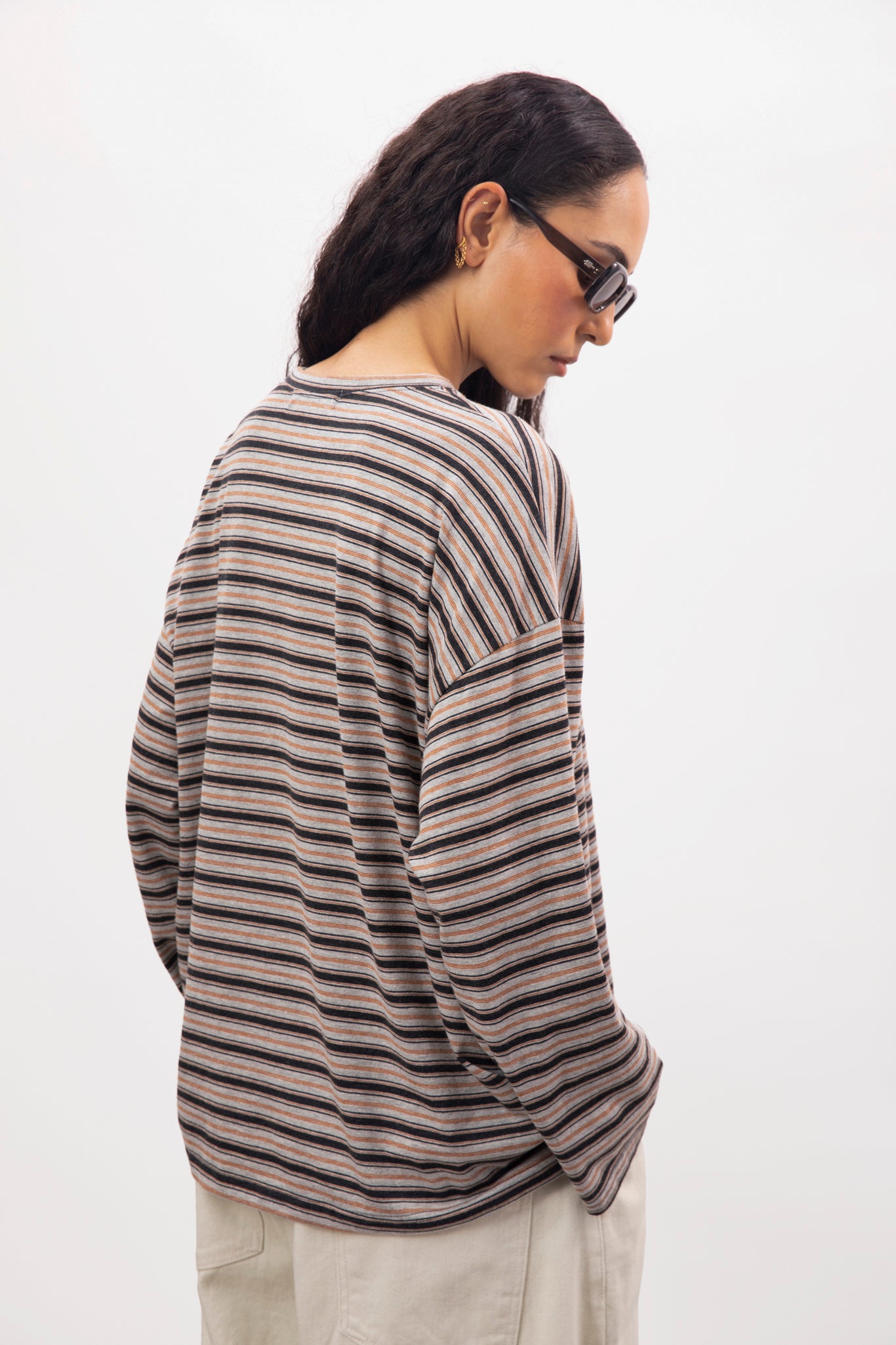 Green multi stripe long sleeve top_3