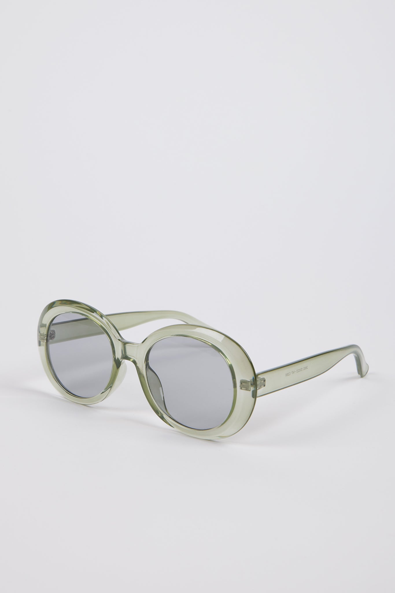 Green and grey lens round sunglasses