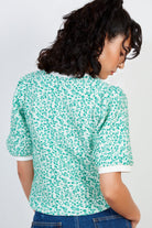 Green splatter print tee_2