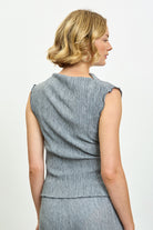 Grey draped ribbed tank_2