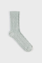 Grey mesh cableknit socks_3