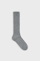 Dark thin ribbed long cashmere blend socks - Set of 3