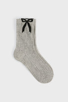 Grey giant black bow socks_3