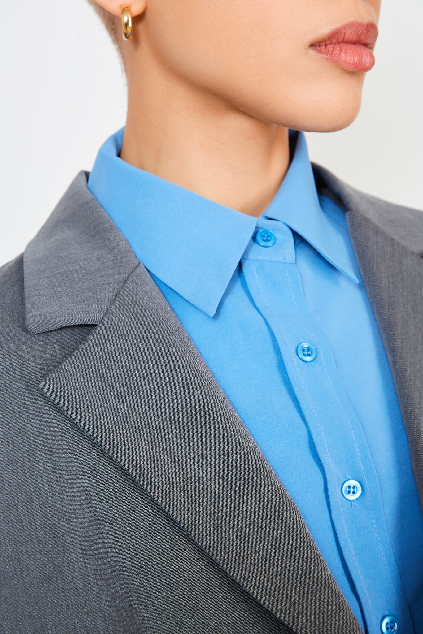 Grey oversized single breasted blazer_5