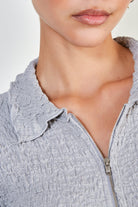 Grey textured zip top_4