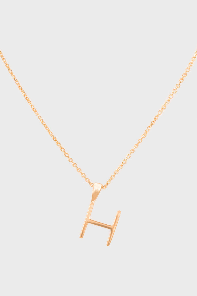 Charm necklace - Gold name initial letter 'H'_1