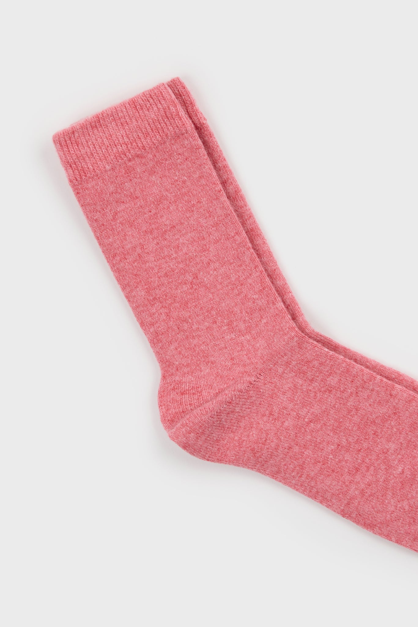Hot pink smooth cashmere wool blend socks_2