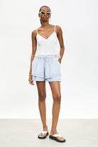 Ivory V neck tie back tank_4