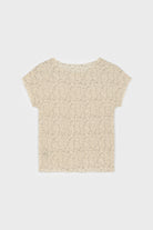 Ivory and black flecked scrunched tee_2