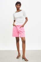 Ivory and black polka dot scoop back tee_4