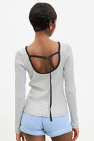 Ivory and black striped scoop back long sleeve top_2