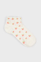 White lattice tiny pink flowers pop socks_3