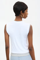 Ivory and grey double layered tank top_2