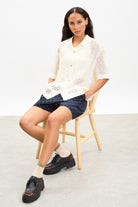 Ivory crochet oversized shirt_5