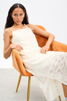 Ivory crochet strappy midi dress_5