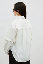 Ivory double layered long sleeve shirt_2