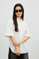 Ivory double layered long sleeve shirt_7