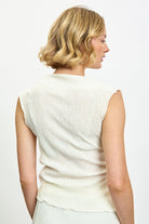 Ivory draped ribbed tank_2