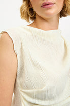 Ivory draped ribbed tank_3