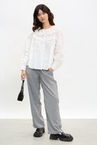 Ivory eyelet collar blouse_4