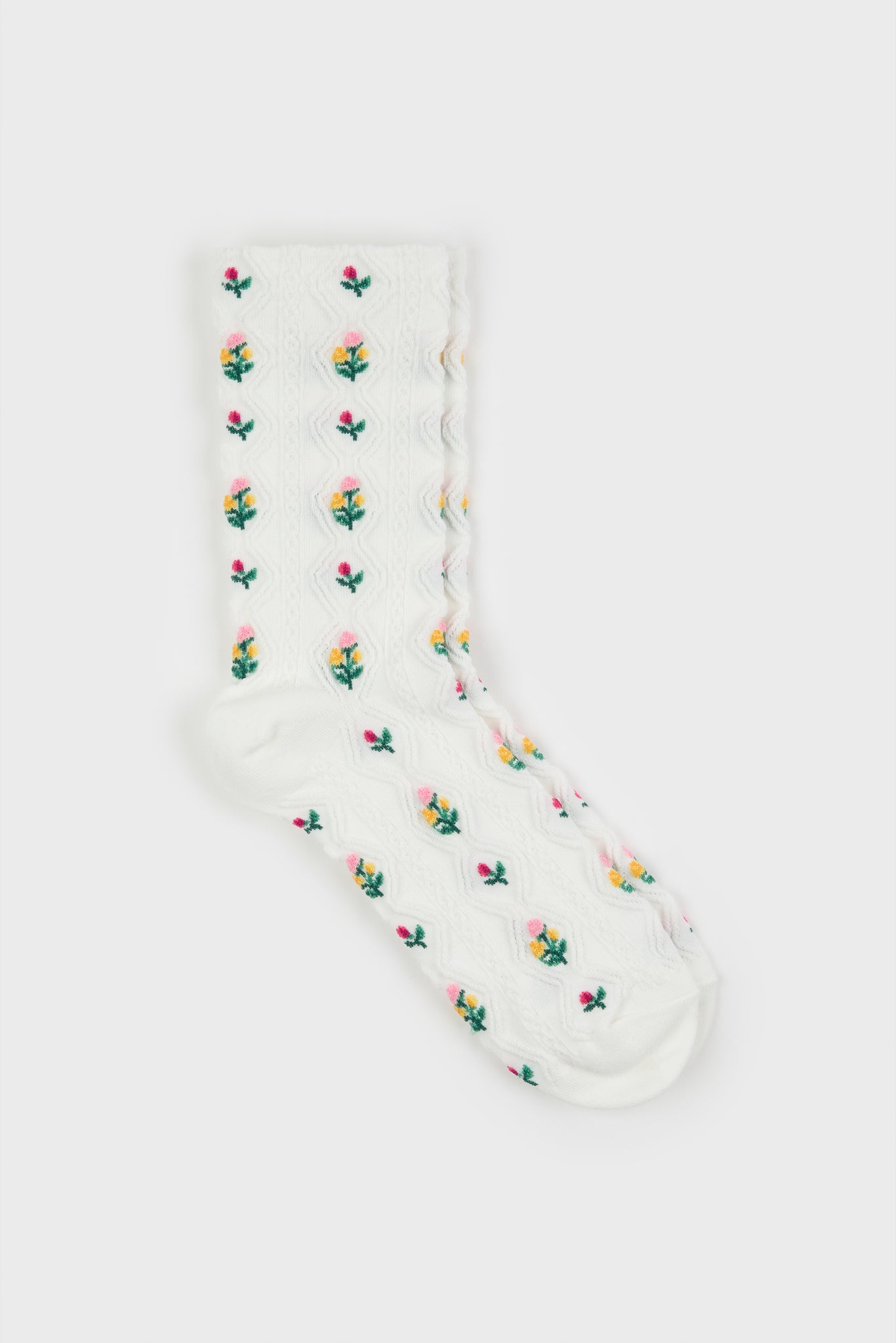 Ivory floral garden socks_1