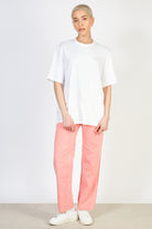 Ivory giant pink bow print t-shirt_4
