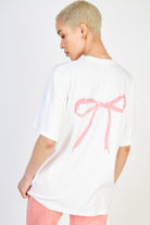 Ivory giant pink bow print t-shirt_1