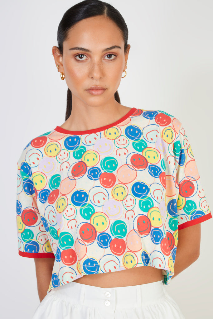 Ivory graphic smiley face t-shirt_1