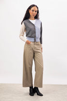 Ivory grey and pale blue blocked wool blend cardigan_4