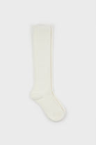 Ivory knee high cashmere blend socks_1