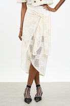 Ivory lace tie waist skirt_1