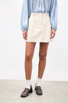 Ivory pleated cord mini skort_1