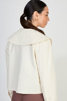 Ivory pointed giant collar shirt_2