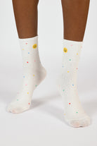 Ivory rainbow confetti smiley face socks_2