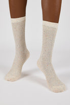 Ivory rainbow fleck scrunch stretch socks_2