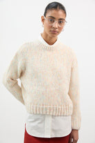 Ivory rainbow fleck smooth jumper_1