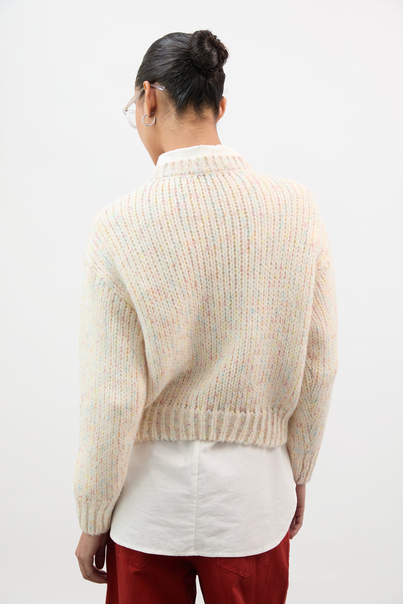 Ivory rainbow fleck smooth jumper_2