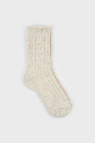 Ivory rainbow fleck thick socks_1