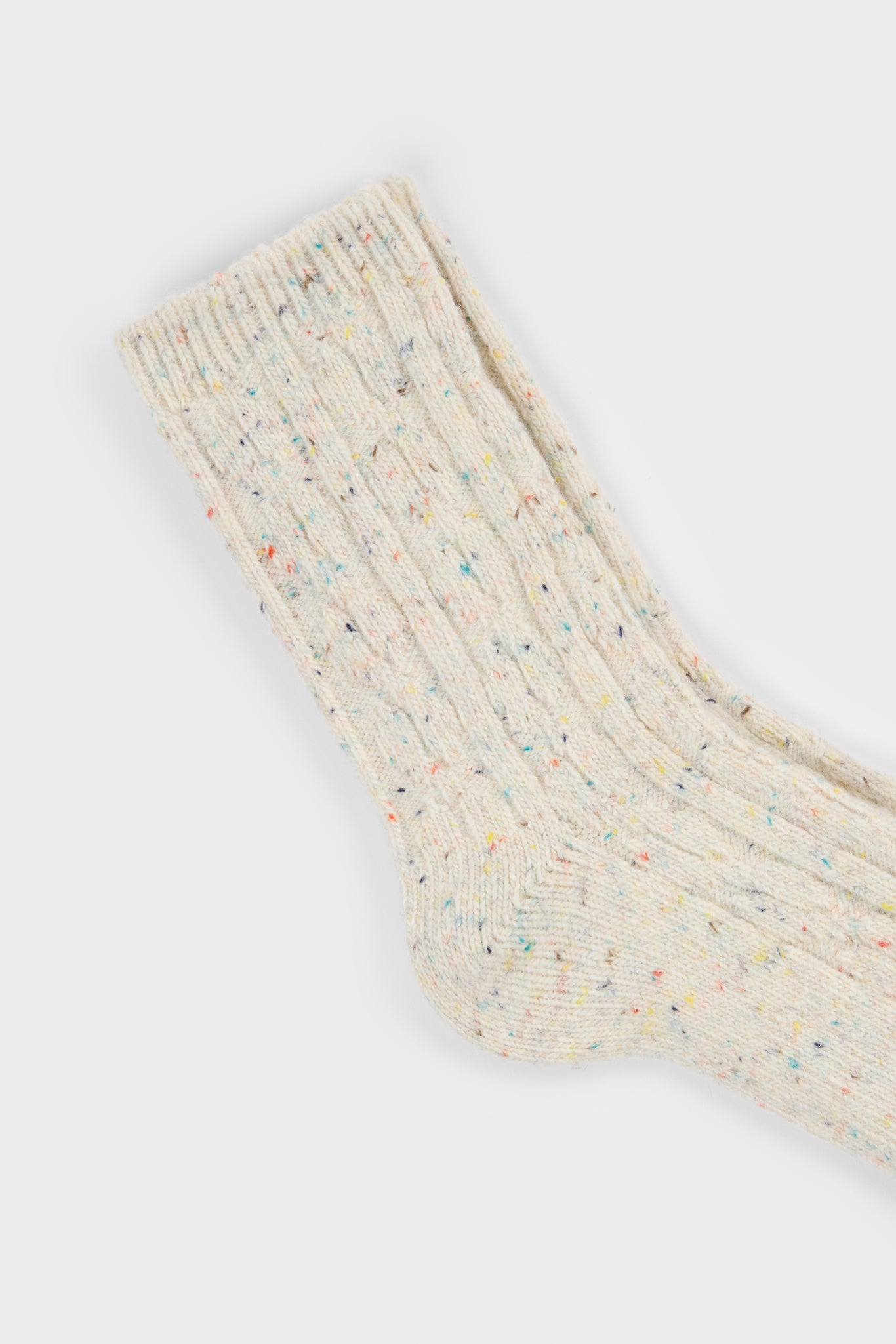 Ivory rainbow fleck thick socks_2