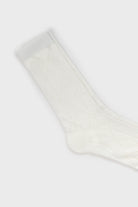 Ivory semi sheer dotted diamond socks_4