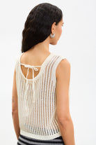 Ivory semi sheer tie back tank_1